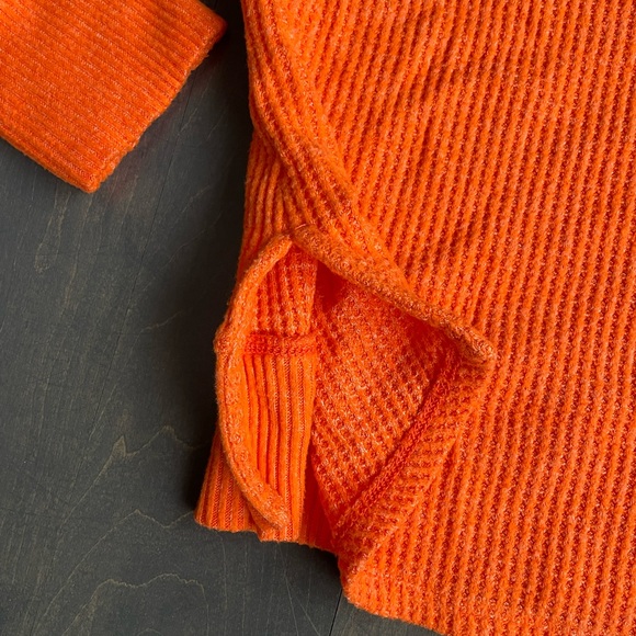 Anthropologie Vibrant Orange Knit Sweater Size Small - Picture 4 of 5